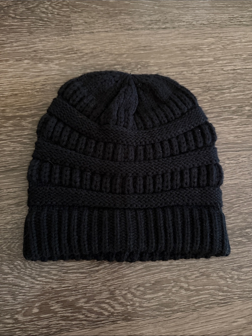 Black Knit Beanie - Classic Winter Hat